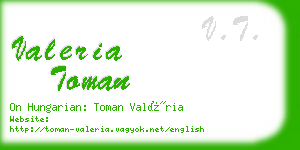 valeria toman business card